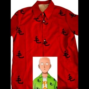 One Punch Man Button Shirt from the Show Cosplay M